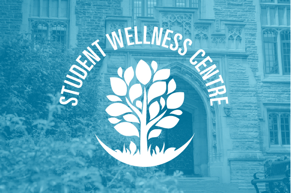 Student Wellness Centre logo on blue
