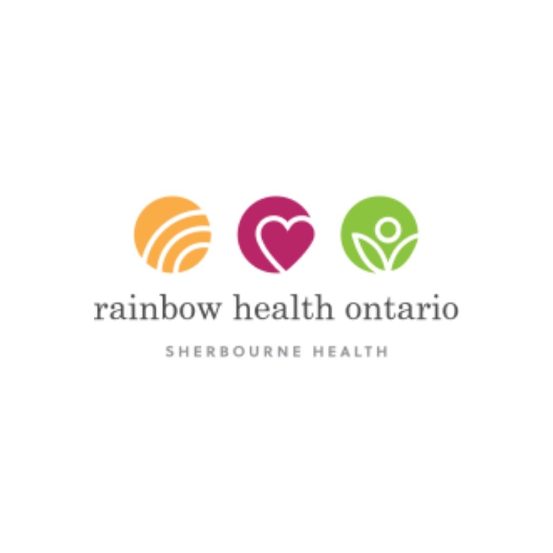 Rainbow Health Ontario logo.