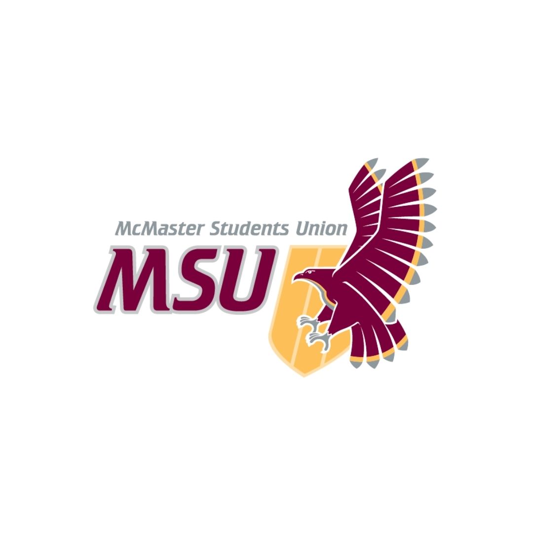 McMaster Students Union (MSU) logo.